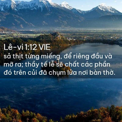 Picture 02 - Lê-vi 1:12 VIE - sả thịt từng miếng, để riêng đầu - Bible Verse Picture