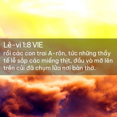 Picture 02 - Lê-vi 1:8 VIE - rồi các con trai A-rôn, tức những thầy - Bible Verse Picture