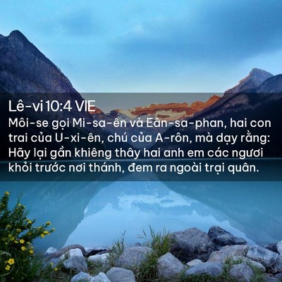 Picture 02 - Lê-vi 10:4 VIE - Môi-se gọi Mi-sa-ên và Eân-sa-phan, hai con - Bible Verse Picture