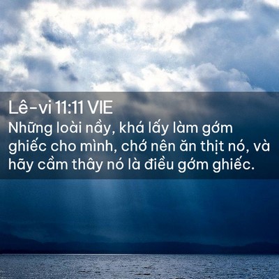 Picture 02 - Lê-vi 11:11 VIE - Những loài nầy, khá lấy làm gớm - Bible Verse Picture