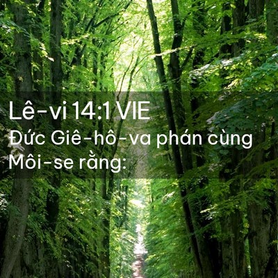 Picture 02 - Lê-vi 14:1 VIE - Đức Giê-hô-va phán cùng Môi-se - Bible Verse Picture