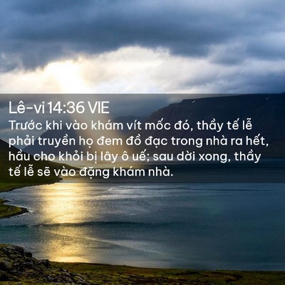 Picture 02 - Lê-vi 14:36 VIE - Trước khi vào khám vít mốc đó, thầy - Bible Verse Picture