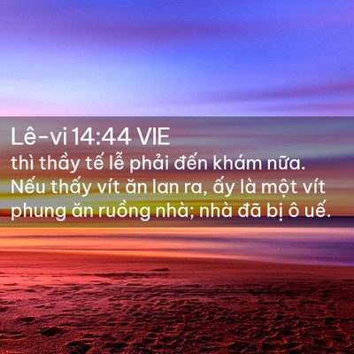 Picture 02 - Lê-vi 14:44 VIE - thì thầy tế lễ phải đến khám nữa. - Bible Verse Picture