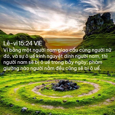 Picture 02 - Lê-vi 15:24 VIE - Ví bằng một người nam giao cấu cùng - Bible Verse Picture