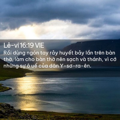 Picture 02 - Lê-vi 16:19 VIE - Rồi dùng ngón tay rảy huyết bảy lần - Bible Verse Picture