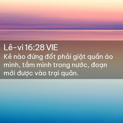 Picture 02 - Lê-vi 16:28 VIE - Kẻ nào đứng đốt phải giặt quần áo - Bible Verse Picture