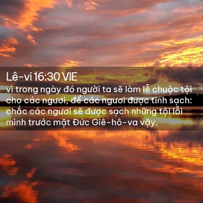 Picture 02 - Lê-vi 16:30 VIE - vì trong ngày đó người ta sẽ làm lễ - Bible Verse Picture