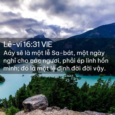 Picture 02 - Lê-vi 16:31 VIE - Aáy sẽ là một lễ Sa-bát, một ngày - Bible Verse Picture