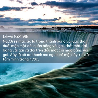 Picture 02 - Lê-vi 16:4 VIE - Người sẽ mặc áo lá trong thánh bằng - Bible Verse Picture