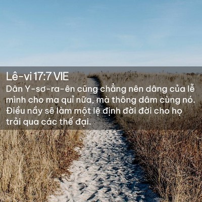 Picture 02 - Lê-vi 17:7 VIE - Dân Y-sơ-ra-ên cũng chẳng nên dâng của - Bible Verse Picture