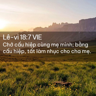 Picture 02 - Lê-vi 18:7 VIE - Chớ cấu hiệp cùng mẹ mình; bằng cấu - Bible Verse Picture