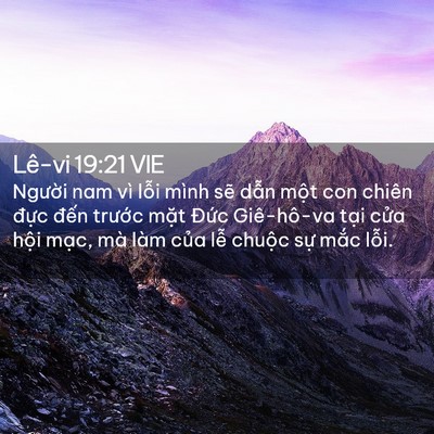 Picture 02 - Lê-vi 19:21 VIE - Người nam vì lỗi mình sẽ dẫn một con - Bible Verse Picture