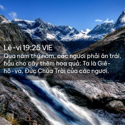 Picture 02 - Lê-vi 19:25 VIE - Qua năm thứ năm, các ngươi phải ăn - Bible Verse Picture