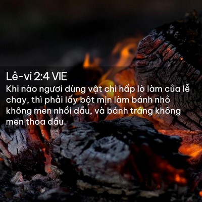 Picture 02 - Lê-vi 2:4 VIE - Khi nào ngươi dùng vật chi hấp lò làm - Bible Verse Picture