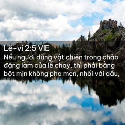 Picture 02 - Lê-vi 2:5 VIE - Nếu ngươi dùng vật chiên trong chảo - Bible Verse Picture