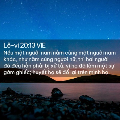 Picture 02 - Lê-vi 20:13 VIE - Nếu một người nam nằm cùng một - Bible Verse Picture