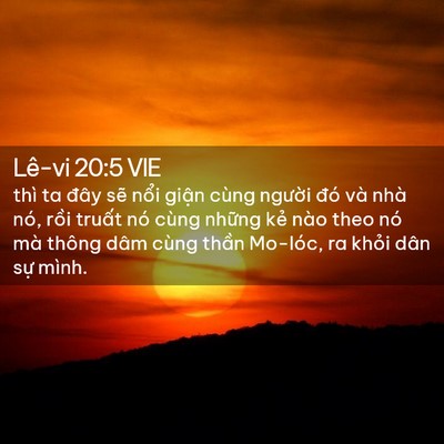 Picture 02 - Lê-vi 20:5 VIE - thì ta đây sẽ nổi giận cùng người - Bible Verse Picture