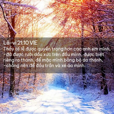 Picture 02 - Lê-vi 21:10 VIE - Thầy tế lễ được quyền trọng hơn - Bible Verse Picture