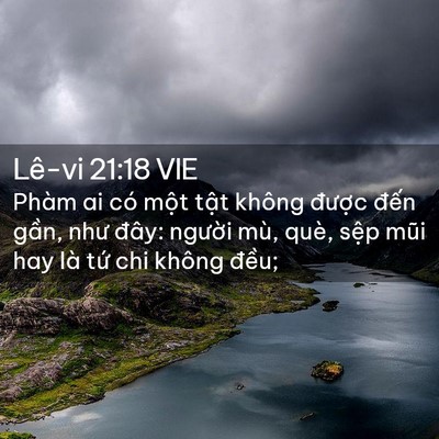 Picture 02 - Lê-vi 21:18 VIE - Phàm ai có một tật không được đến - Bible Verse Picture