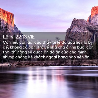 Picture 02 - Lê-vi 22:13 VIE - Còn nếu con gái của thầy tế lễ đã - Bible Verse Picture
