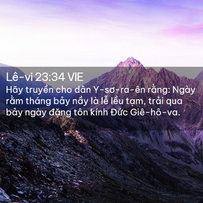 Picture 02 - Lê-vi 23:34 VIE - Hãy truyền cho dân Y-sơ-ra-ên rằng: Ngày - Bible Verse Picture