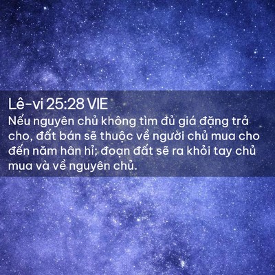 Picture 02 - Lê-vi 25:28 VIE - Nếu nguyên chủ không tìm đủ giá - Bible Verse Picture