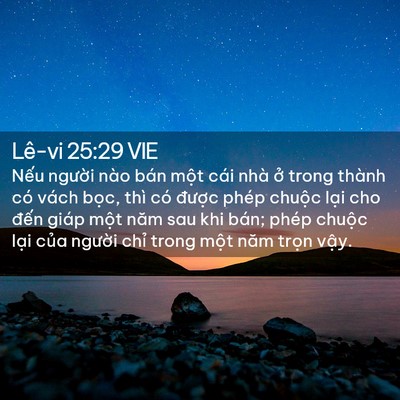 Picture 02 - Lê-vi 25:29 VIE - Nếu người nào bán một cái nhà ở - Bible Verse Picture