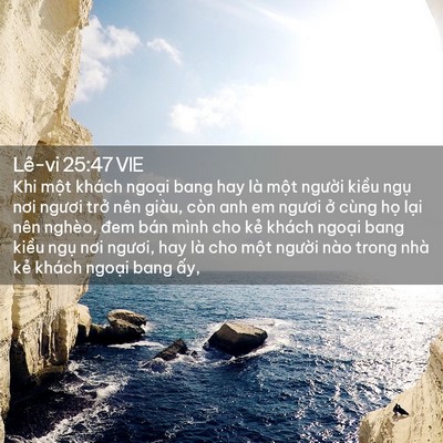 Picture 02 - Lê-vi 25:47 VIE - Khi một khách ngoại bang hay là một - Bible Verse Picture