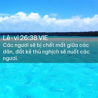 Picture 02 - Lê-vi 26:38 VIE - Các ngươi sẽ bị chết mất giữa các - Bible Verse Picture