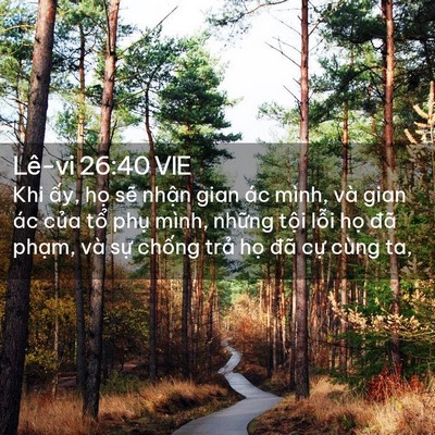 Picture 02 - Lê-vi 26:40 VIE - Khi ấy, họ sẽ nhận gian ác mình, và - Bible Verse Picture