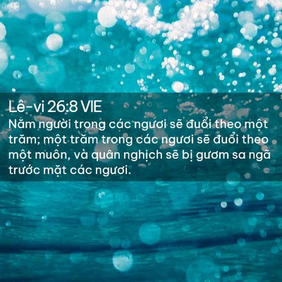 Picture 02 - Lê-vi 26:8 VIE - Năm người trong các ngươi sẽ đuổi - Bible Verse Picture