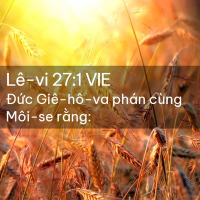 Picture 02 - Lê-vi 27:1 VIE - Đức Giê-hô-va phán cùng Môi-se - Bible Verse Picture