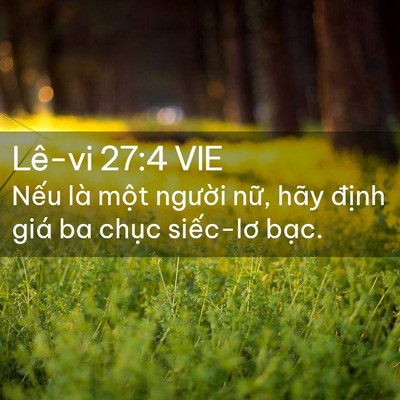 Picture 02 - Lê-vi 27:4 VIE - Nếu là một người nữ, hãy định giá - Bible Verse Picture
