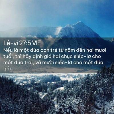 Picture 02 - Lê-vi 27:5 VIE - Nếu là một đứa con trẻ từ năm đến - Bible Verse Picture
