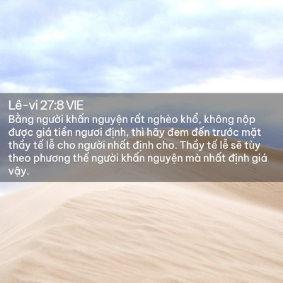 Picture 02 - Lê-vi 27:8 VIE - Bằng người khấn nguyện rất nghèo - Bible Verse Picture