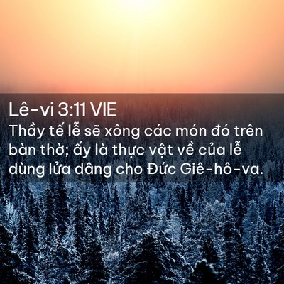 Picture 02 - Lê-vi 3:11 VIE - Thầy tế lễ sẽ xông các món đó trên - Bible Verse Picture