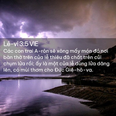 Picture 02 - Lê-vi 3:5 VIE - Các con trai A-rôn sẽ xông mấy món đó - Bible Verse Picture