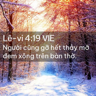 Picture 02 - Lê-vi 4:19 VIE - Người cũng gỡ hết thảy mỡ đem xông - Bible Verse Picture