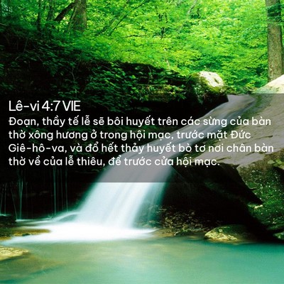 Picture 02 - Lê-vi 4:7 VIE - Đoạn, thầy tế lễ sẽ bôi huyết trên - Bible Verse Picture