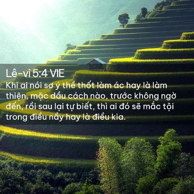 Picture 02 - Lê-vi 5:4 VIE - Khi ai nói sơ ý thề thốt làm ác hay là - Bible Verse Picture