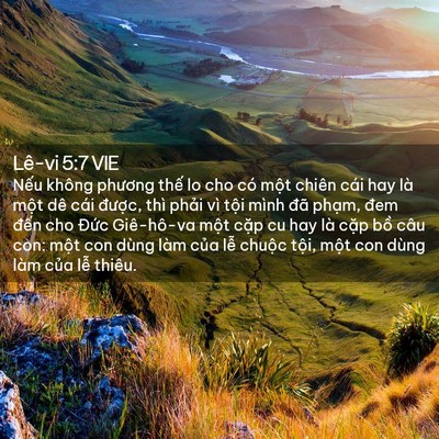 Picture 02 - Lê-vi 5:7 VIE - Nếu không phương thế lo cho có một - Bible Verse Picture