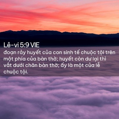 Picture 02 - Lê-vi 5:9 VIE - đoạn rảy huyết của con sinh tế chuộc - Bible Verse Picture