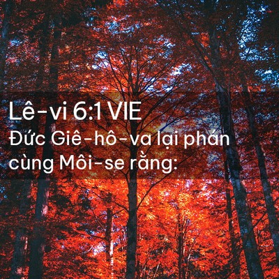 Picture 02 - Lê-vi 6:1 VIE - Đức Giê-hô-va lại phán cùng Môi-se - Bible Verse Picture