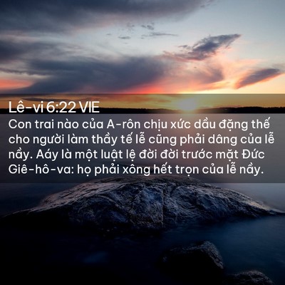 Picture 02 - Lê-vi 6:22 VIE - Con trai nào của A-rôn chịu xức dầu - Bible Verse Picture