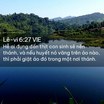 Picture 02 - Lê-vi 6:27 VIE - Hễ ai đụng đến thịt con sinh sẽ nên - Bible Verse Picture