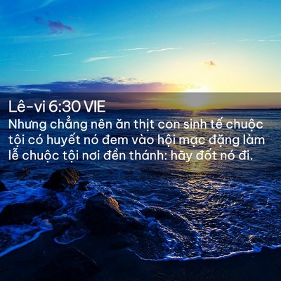 Picture 02 - Lê-vi 6:30 VIE - Nhưng chẳng nên ăn thịt con sinh tế - Bible Verse Picture