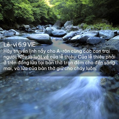 Picture 02 - Lê-vi 6:9 VIE - Hãy truyền lịnh nầy cho A-rôn cùng các - Bible Verse Picture