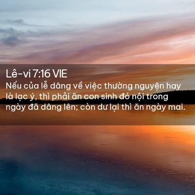 Picture 02 - Lê-vi 7:16 VIE - Nếu của lễ dâng về việc thường - Bible Verse Picture