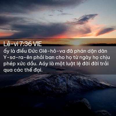 Picture 02 - Lê-vi 7:36 VIE - ấy là điều Đức Giê-hô-va đã phán - Bible Verse Picture