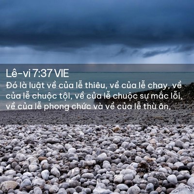 Picture 02 - Lê-vi 7:37 VIE - Đó là luật về của lễ thiêu, về - Bible Verse Picture